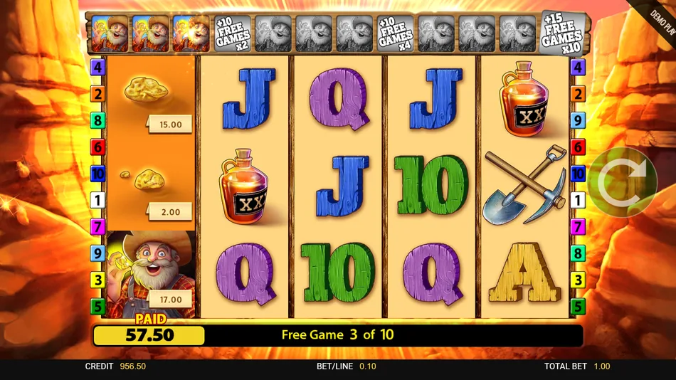 Golden Strike top screen filled with collected Tree symbols and Grand Jackpot progress